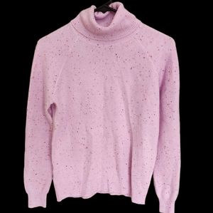 Pink turtleneck sweater